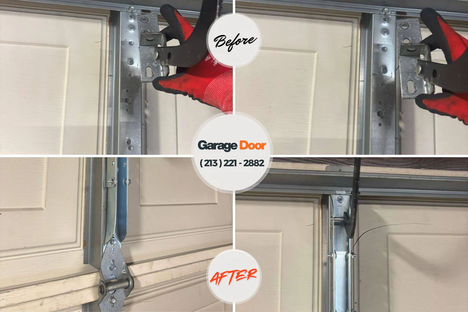 Before and after: garage door repair 50438